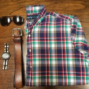 POLO -Ralph Lauren - Plaid Short Sleeve Button-Up